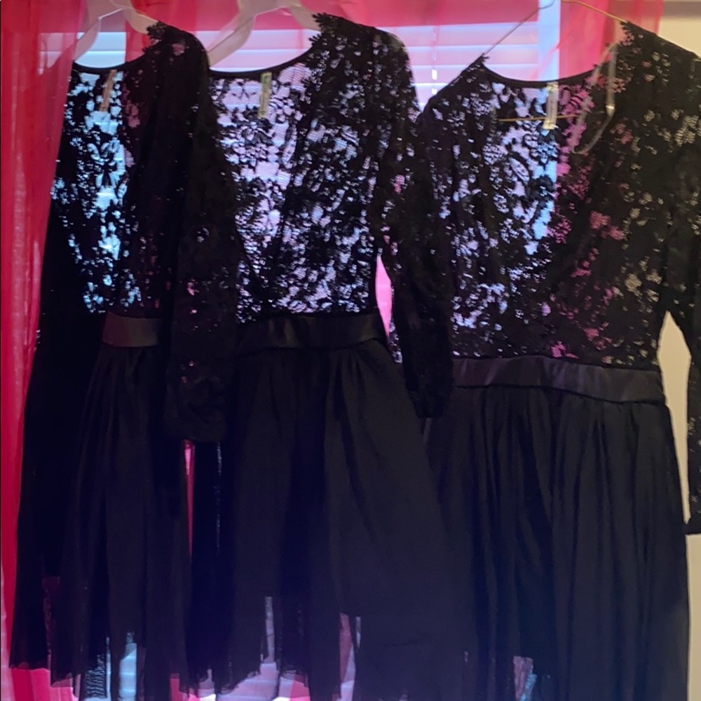 Black dress Lace long sleeve